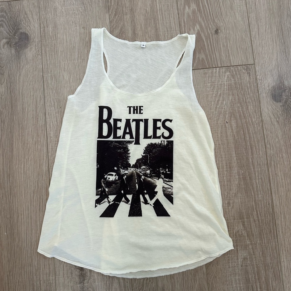 Beatles white tank size S